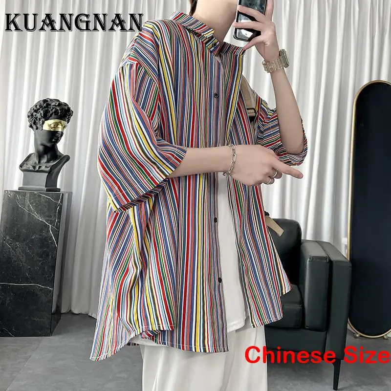 KUANGNAN Striped Korean Clothes for Men Free Shipping Shirt Man Luxury Clothing Shirts Men's Fashion Sale Tops 2XL 2023 Summer
KUANGNAN Striped Korean Clothes for Men Free Shipping Shirt Man Luxury Clothing Shirts Men's Fashion Sale Tops 2XL 2023 Summer