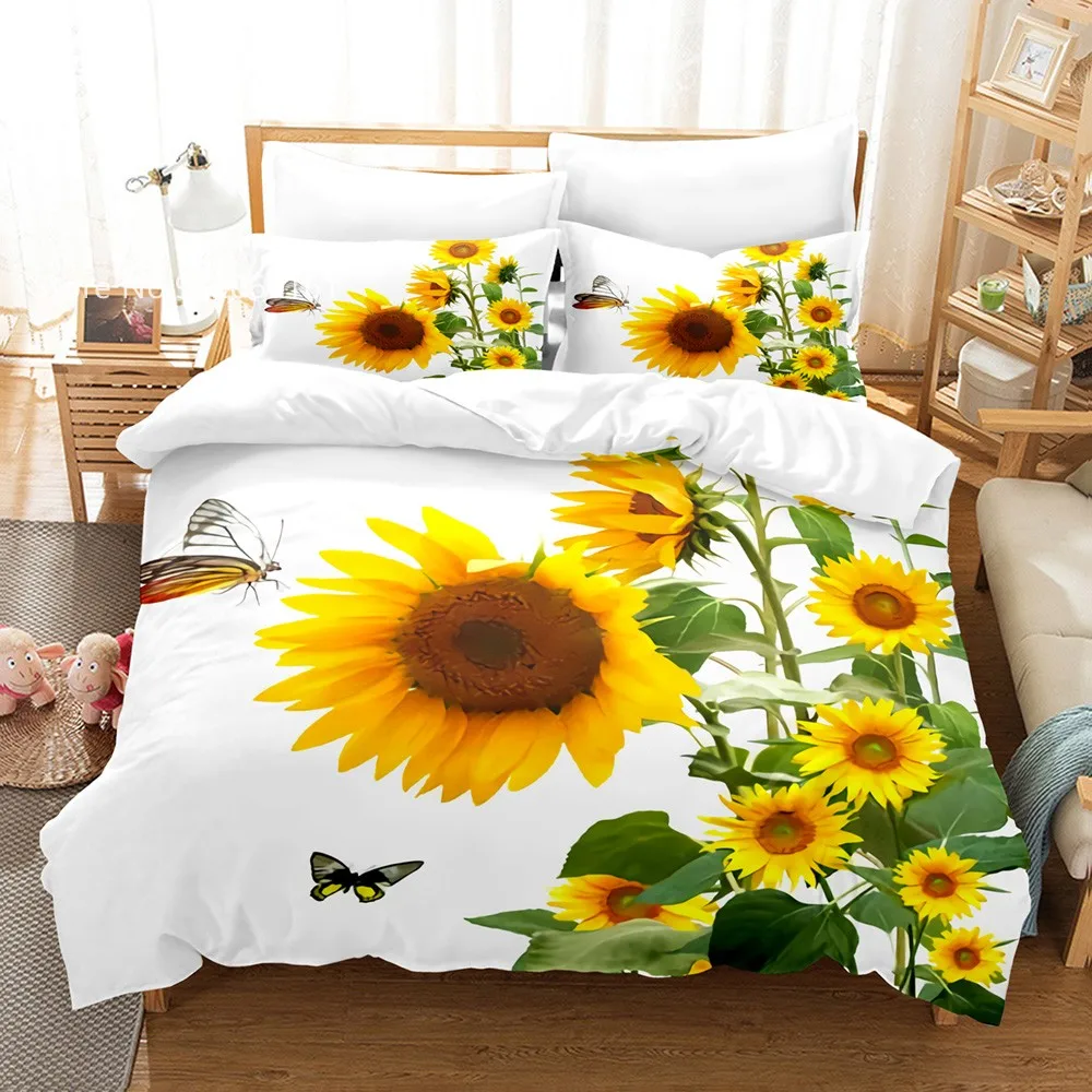 Flowers Sunflower Duvet Cover 3D Print Colorful Floral Scenery Bedding Set Bedroom Living Room Bed Quilt Cover Home Decoration
Flowers Sunflower Duvet Cover 3D Print Colorful Floral Scenery Bedding Set Bedroom Living Room Bed Quilt Cover Home Decoration
