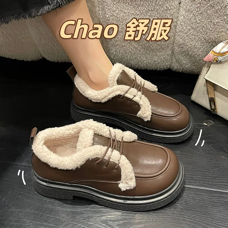 British Small Leather Shoes for Women In Autumn and Winter, New Vintage Cotton Shoes 2022 Fashionable Sports Shoes for Women
British Small Leather Shoes for Women In Autumn and Winter, New Vintage Cotton Shoes 2022 Fashionable Sports Shoes for Women