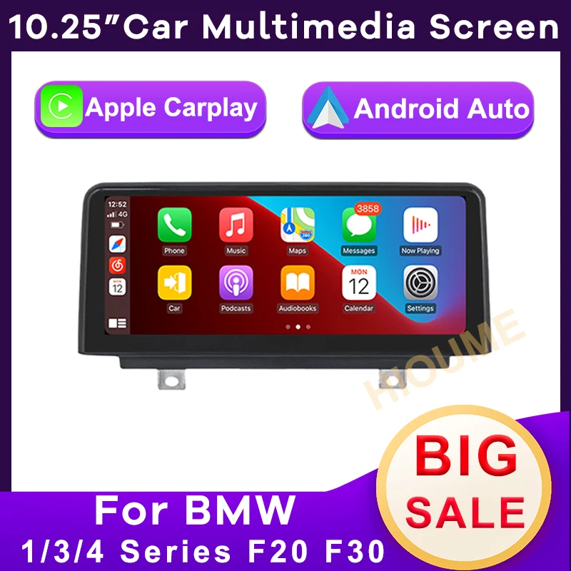 10.25" Wireless Apple CarPlay Android Auto Car Multimedia Screen for BMW 1/3/4 Series F20 F21 F30 F31 F32 F33 F34 F36
10.25" Wireless Apple CarPlay Android Auto Car Multimedia Screen for BMW 1/3/4 Series F20 F21 F30 F31 F32 F33 F34 F36