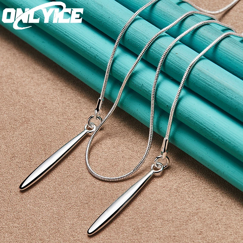 Fashion 925 Sterling Silver 55cm Snake Chain Double Needle Pendant Necklace For Woman Man Charm Jewelry Party Wedding Gift
Fashion 925 Sterling Silver 55cm Snake Chain Double Needle Pendant Necklace For Woman Man Charm Jewelry Party Wedding Gift