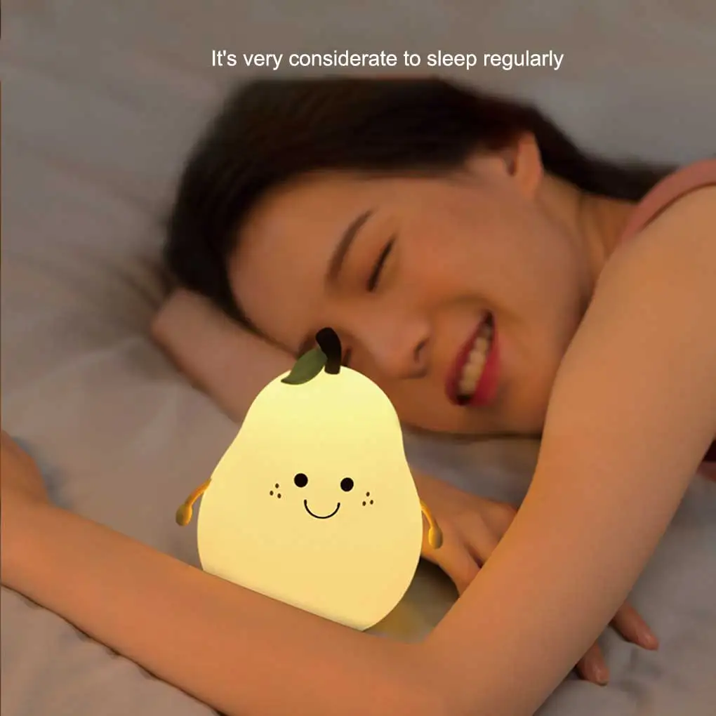 Pear Shape Silicone Night Light USB Rechargeable Kids Color Changing Bedside Multicolor Night-light for Bedroom
Pear Shape Silicone Night Light USB Rechargeable Kids Color Changing Bedside Multicolor Night-light for Bedroom