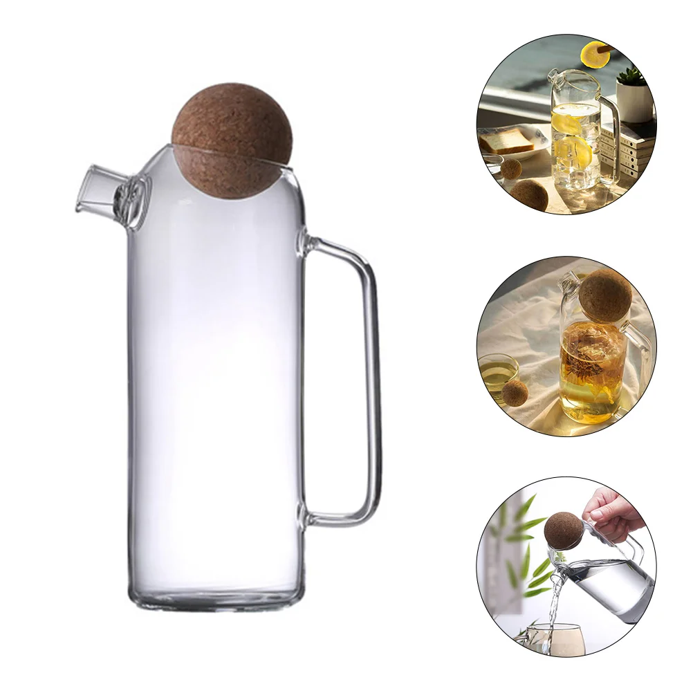 1200ml Large Glass Pitcher with Lid Cork Stopper Heat Resistant Hot Cold Water Carafe Water Jug for Beverage Jar Tea Kettle
1200ml Large Glass Pitcher with Lid Cork Stopper Heat Resistant Hot Cold Water Carafe Water Jug for Beverage Jar Tea Kettle