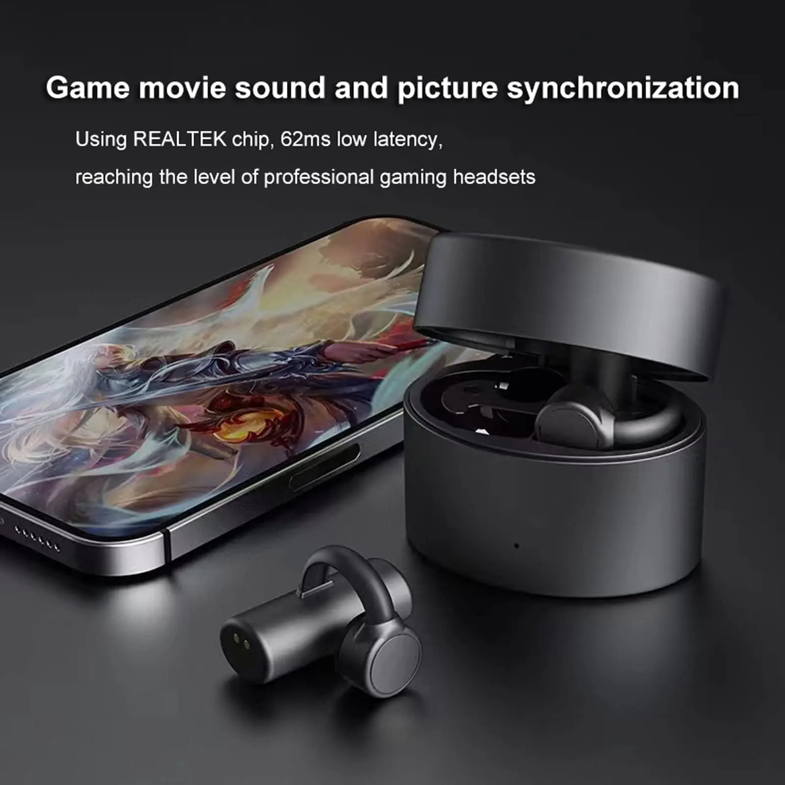 Bone Conduction Headphones with Ear Clip On Smart Control Wireless Bluetooth Stereo Earphones for Workouts Sports Gamer Earbuds
Bone Conduction Headphones with Ear Clip On Smart Control Wireless Bluetooth Stereo Earphones for Workouts Sports Gamer Earbuds
