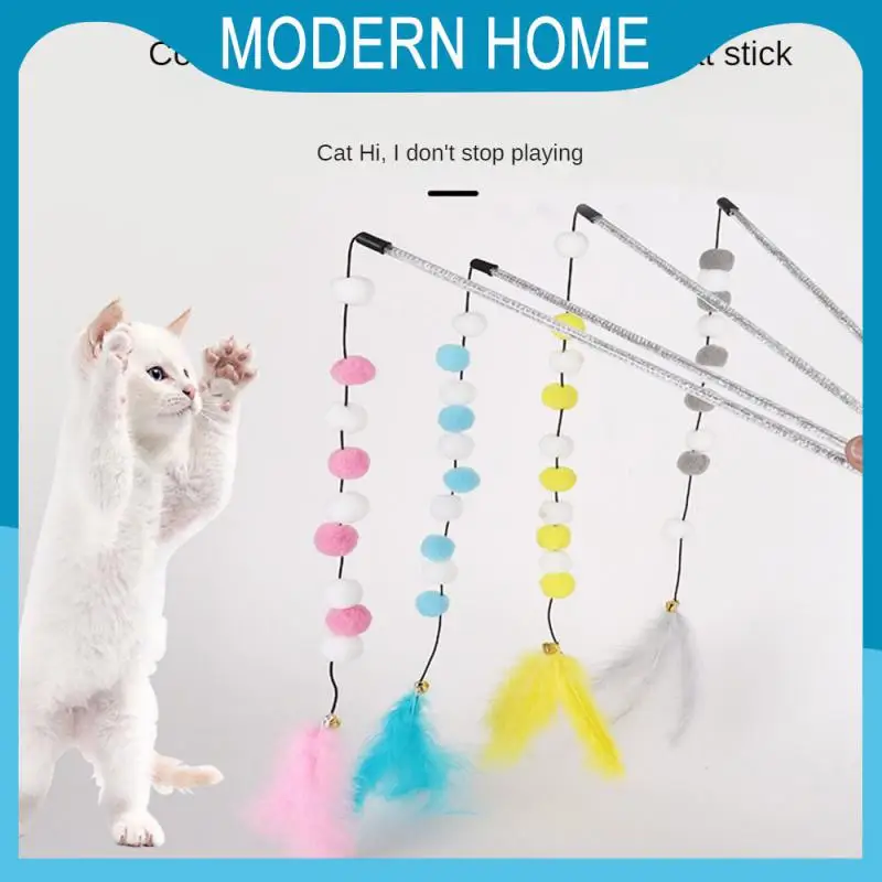 High-quality Plush Ball Pompom Cat Toys Beautiful Playing Stick Non-toxic Interactive Feather Toys Pet Product 1pcs Delicate
High-quality Plush Ball Pompom Cat Toys Beautiful Playing Stick Non-toxic Interactive Feather Toys Pet Product 1pcs Delicate
