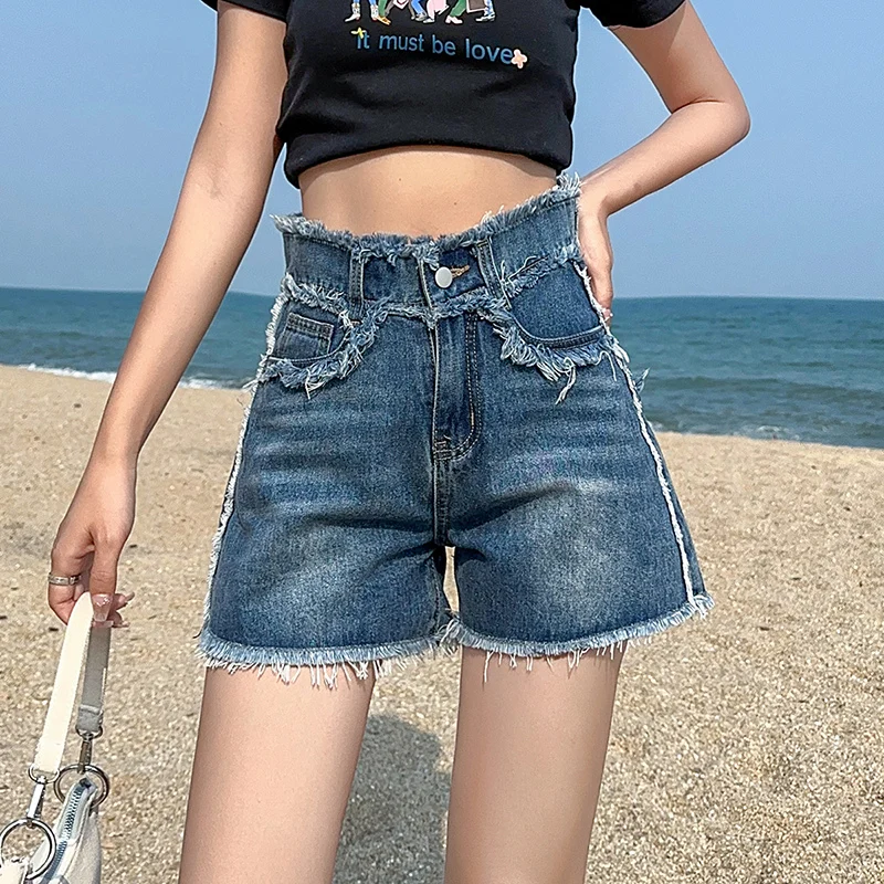 Raw Edge Women's Denim Shorts 2023 New Style Summer Washed Vintage High Waist Wide Leg Shorts Pocket Loose Clothing YCMYUNYAN
Raw Edge Women's Denim Shorts 2023 New Style Summer Washed Vintage High Waist Wide Leg Shorts Pocket Loose Clothing YCMYUNYAN