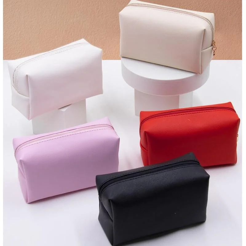 Pu Leather Zippered Cosmetic Bag Waterproof Small Pouch Solid Color Makeup Case Purse Toiletry Organizer Handbag
Pu Leather Zippered Cosmetic Bag Waterproof Small Pouch Solid Color Makeup Case Purse Toiletry Organizer Handbag