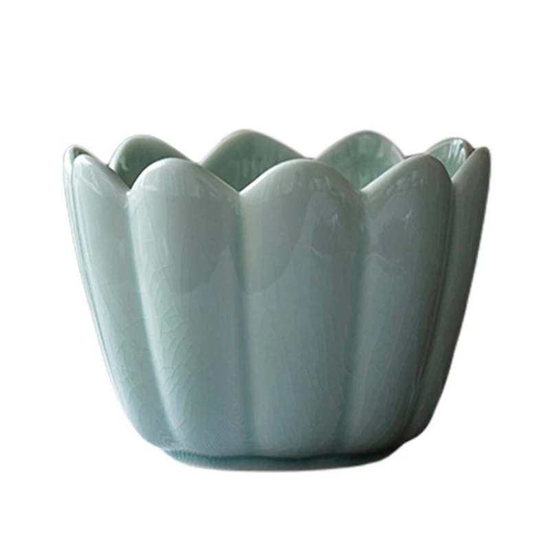 

Hutian Kiln Ceramic Tea Washing Bowl Lotus Petal Gracked Glaze Jianshui Cup Household Kung Fu Tea Utensils