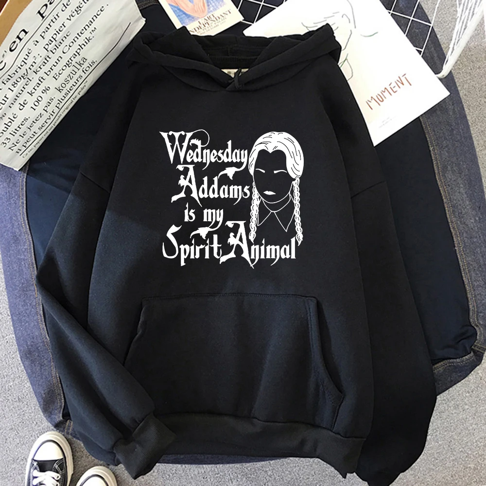 Wednesday Addams Hoodie Women Harajuku Streetwear Graphic Halloween Hoodies Unisex Autumn Winter Aesthetic Vintage Sweatshirts
Wednesday Addams Hoodie Women Harajuku Streetwear Graphic Halloween Hoodies Unisex Autumn Winter Aesthetic Vintage Sweatshirts