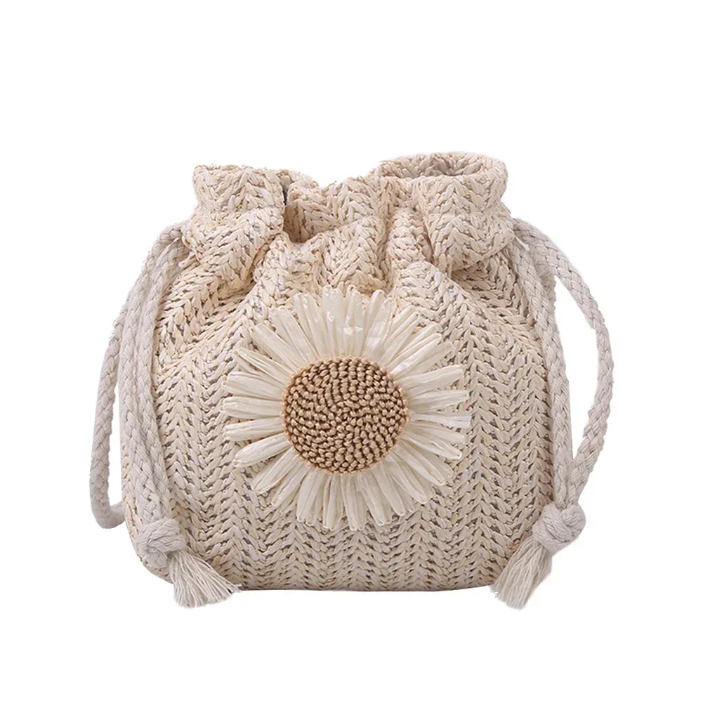 Straw Bucket Shoulder Bags for Women Flower Drawstring Rattan Woven Crossbody Pouch Bag Handbag Totes Casual Mini Top-Handle Bag
Straw Bucket Shoulder Bags for Women Flower Drawstring Rattan Woven Crossbody Pouch Bag Handbag Totes Casual Mini Top-Handle Bag