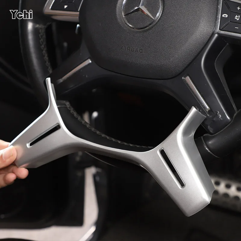 For Mercedes-benz G-Class W463 2004-18 ABS Silver Car Steering Wheel Trim frame sticker car interior accessories
For Mercedes-benz G-Class W463 2004-18 ABS Silver Car Steering Wheel Trim frame sticker car interior accessories