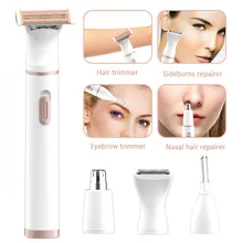 4 in 1 Multifunction Women Hair Removal Electric Shaping Female Shaving Machine Mini Shaver Trimmer Razor for Eyebrow Underarm