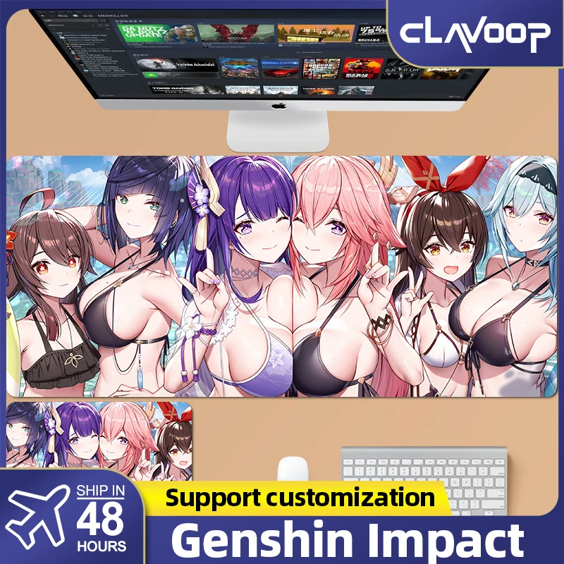 Ударный коврик для мыши Genshin, большой Настольный коврик с сексуальным рисунком, Настольный коврик для игры в аниме, аксессуары для LOL, офисный коврик, аксессуары для ПК, игровые коврики
Ударный коврик для мыши Genshin, большой Настольный коврик с сексуальным рисунком, Настольный коврик для игры в аниме, аксессуары для LOL, офисный коврик, аксессуары для ПК, игровые коврики