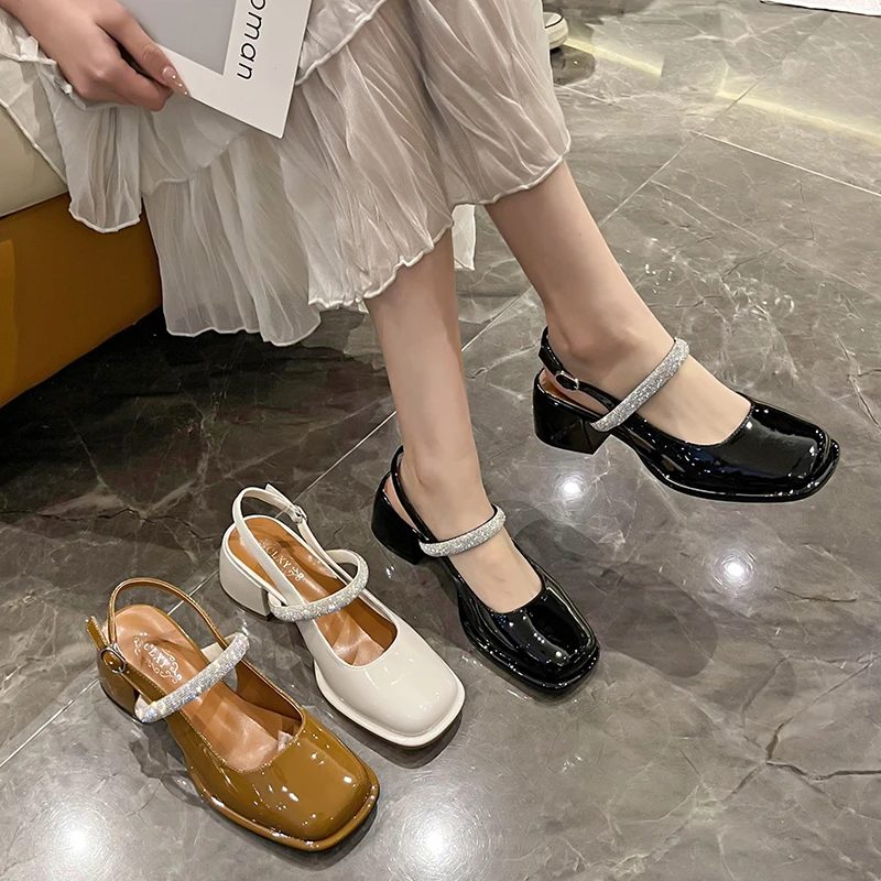 Closed Toe Sandals Shallow Mouth 2022 Women's Ladies Shoes Summer Block Heels Med Suit Female Beige New Retro Square Rhinestone
Closed Toe Sandals Shallow Mouth 2022 Women's Ladies Shoes Summer Block Heels Med Suit Female Beige New Retro Square Rhinestone