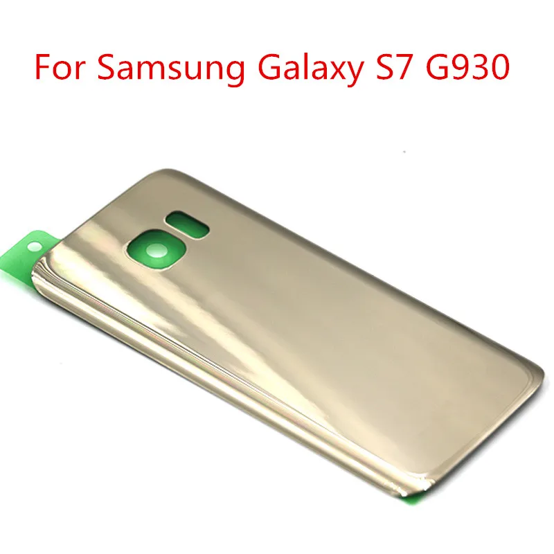 

Задняя крышка батарейного отсека для Samsung Galaxy S7 G930 G930F G930H Задняя стеклянная крышка корпуса с логотипом на клейкой основе