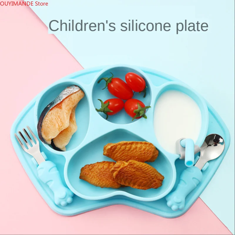 Baby Dinner Plate Suction Cup Children's Tableware Silicone One-piece Food Supplement Bowl Grid Eating Training Set
Baby Dinner Plate Suction Cup Children's Tableware Silicone One-piece Food Supplement Bowl Grid Eating Training Set
