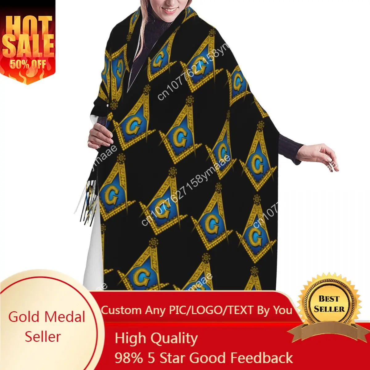 Custom Freemasonry Scarf Wrap For Women Long Winter Warm Tassel Shawl Unisex Masonic Mason Freemason Versatile Female Scarves
Custom Freemasonry Scarf Wrap For Women Long Winter Warm Tassel Shawl Unisex Masonic Mason Freemason Versatile Female Scarves