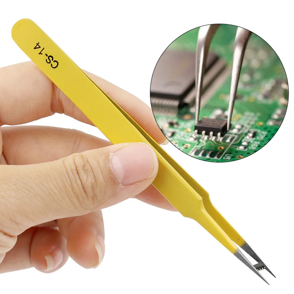 5pcs Precision Stainless Steel Anti-Static Tweezers Set For Electronic Phone Repair Tool Precision Parts Maintenance Hand Tool
5pcs Precision Stainless Steel Anti-Static Tweezers Set For Electronic Phone Repair Tool Precision Parts Maintenance Hand Tool