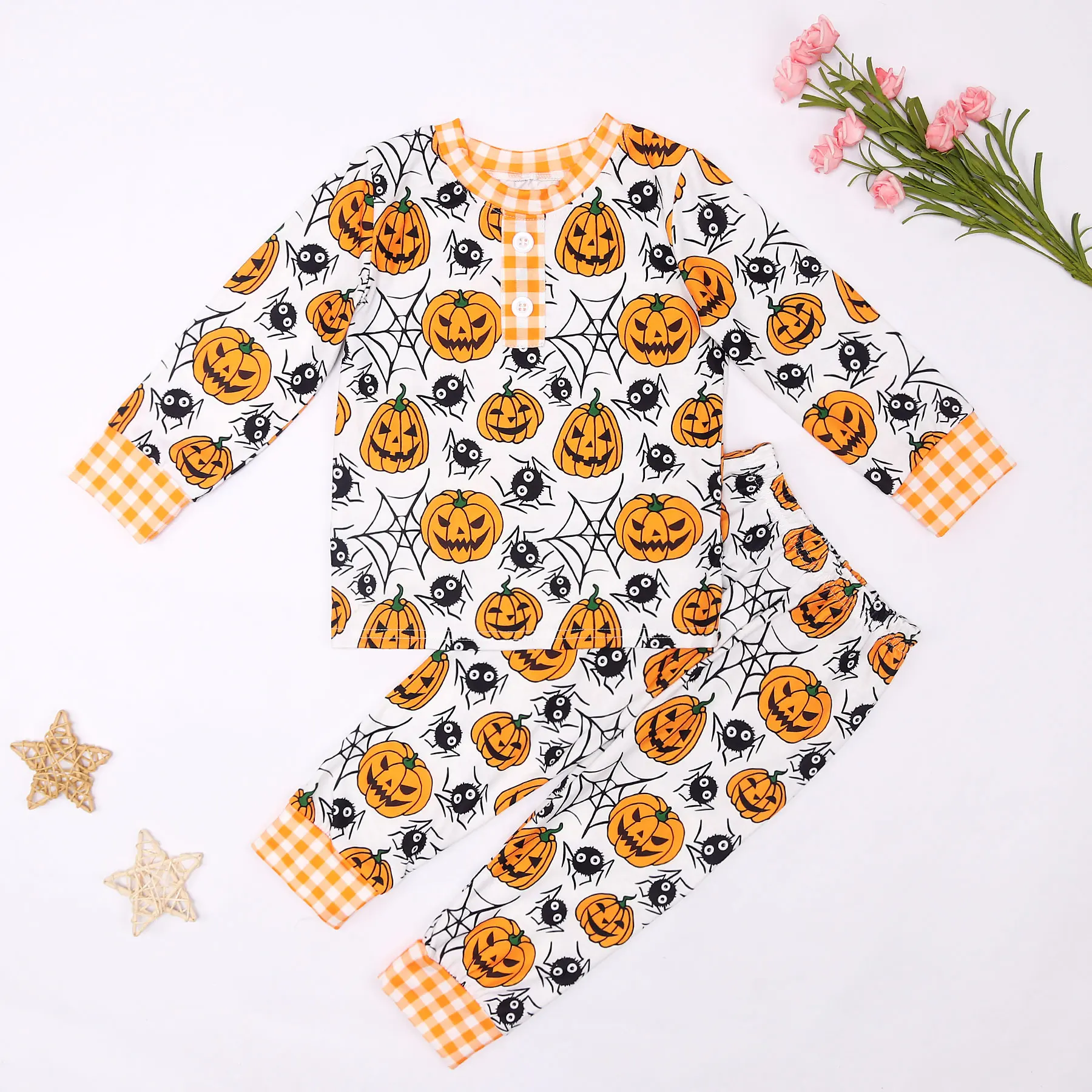 Halloween Pajamas Suit Baby Boys Clothes Set Pumpkin Print Bodysuit Children's Long Sleeve Toddler Pants Shorts Kid 1-8T Outfits
Halloween Pajamas Suit Baby Boys Clothes Set Pumpkin Print Bodysuit Children's Long Sleeve Toddler Pants Shorts Kid 1-8T Outfits