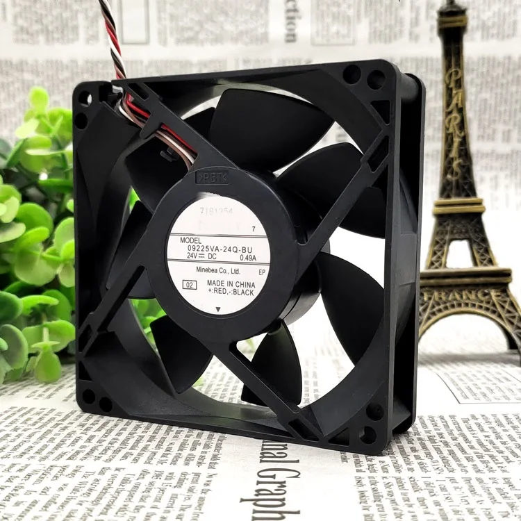 New original 09225VA-24Q-BU 24V 0.49A 4-wire high air volume inverter fan
New original 09225VA-24Q-BU 24V 0.49A 4-wire high air volume inverter fan