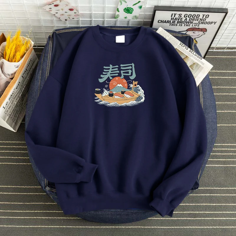 Худи мужское флисовое для гурманов, Повседневная теплая толстовка с капюшоном, модный спортивный костюм для морских суши, осень 
Худи мужское флисовое для гурманов, Повседневная теплая толстовка с капюшоном, модный спортивный костюм для морских суши, осень