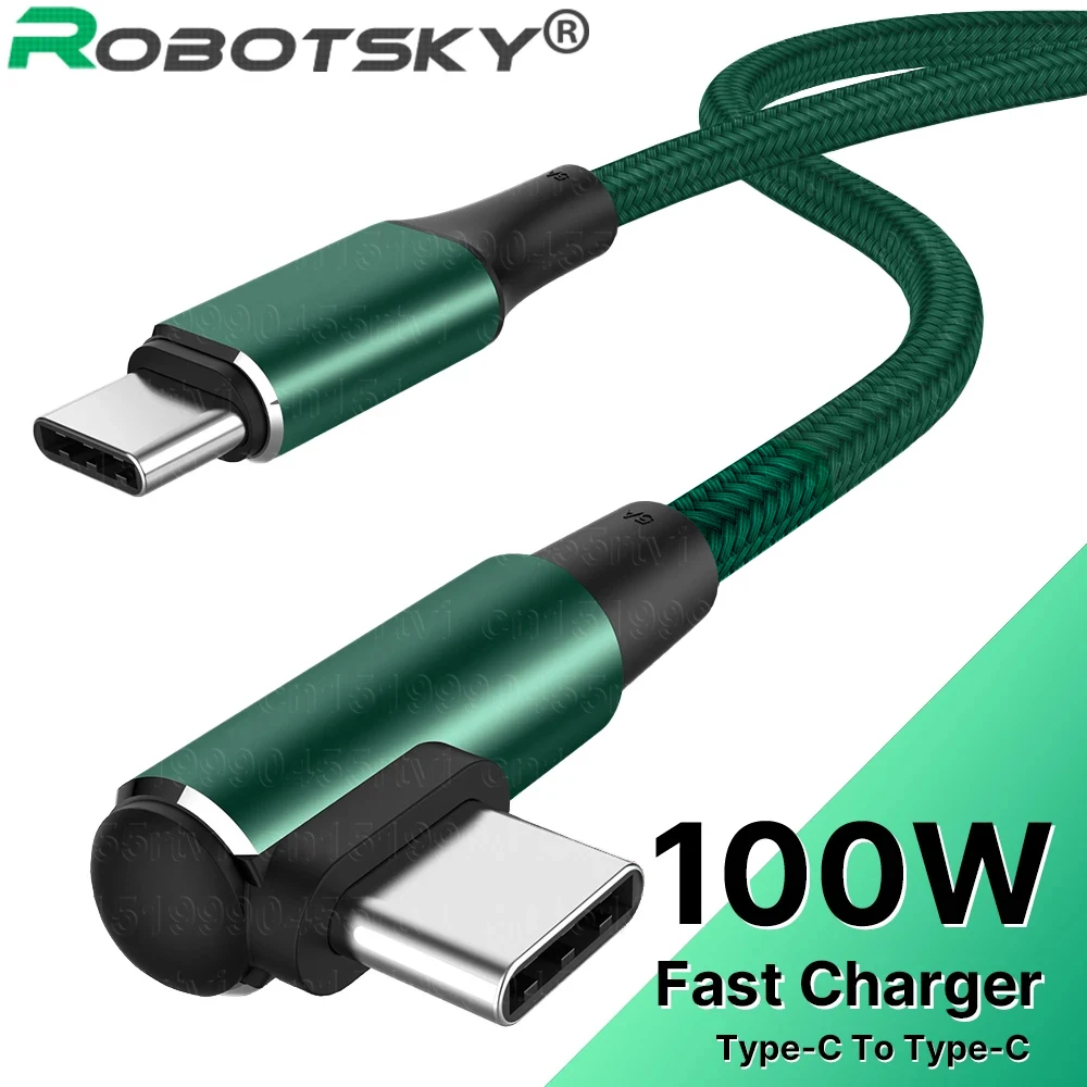 USB C Cable Single Elbow USB C to USB Type C Cable PD 100W Fast Charger Braided Wire for Samsung Huawei Poco Xiaomi Macbook Cord
USB C Cable Single Elbow USB C to USB Type C Cable PD 100W Fast Charger Braided Wire for Samsung Huawei Poco Xiaomi Macbook Cord