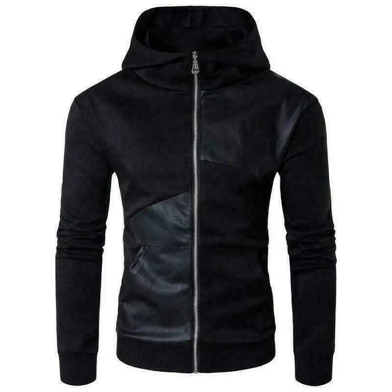 Men's Hooded Hoodies Long sleeve Jacket Stand collar Splice British Style New E21
Men's Hooded Hoodies Long sleeve Jacket Stand collar Splice British Style New E21
