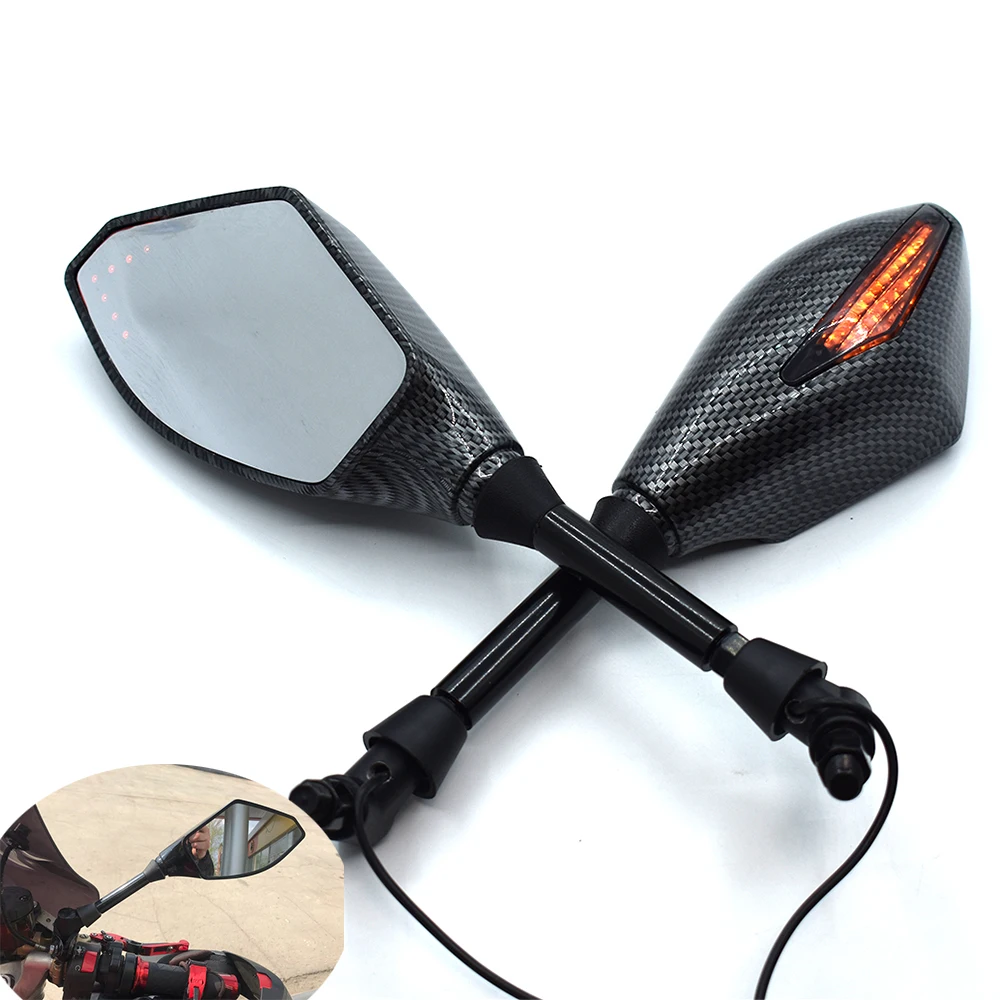 Universal 10mm Motorcycle Rearview Mirrors With LED Turn Signal Integrated for Triumph SPEED TRIPLE 675 STREET TRIPLE R DAYTONA 
Universal 10mm Motorcycle Rearview Mirrors With LED Turn Signal Integrated for Triumph SPEED TRIPLE 675 STREET TRIPLE R DAYTONA