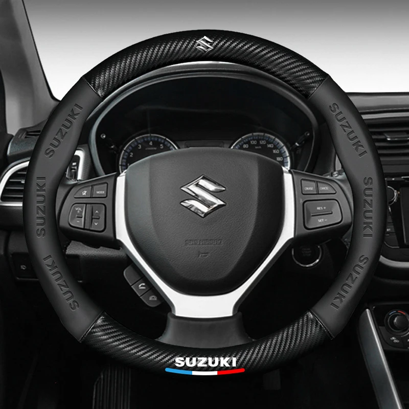 3D Embossing Carbon Fiber Leather Car Steering Wheel Cover For Suzuki Jimny Samurai SX4 S Cross Swift Grand Vitara Alto Liana
3D Embossing Carbon Fiber Leather Car Steering Wheel Cover For Suzuki Jimny Samurai SX4 S Cross Swift Grand Vitara Alto Liana