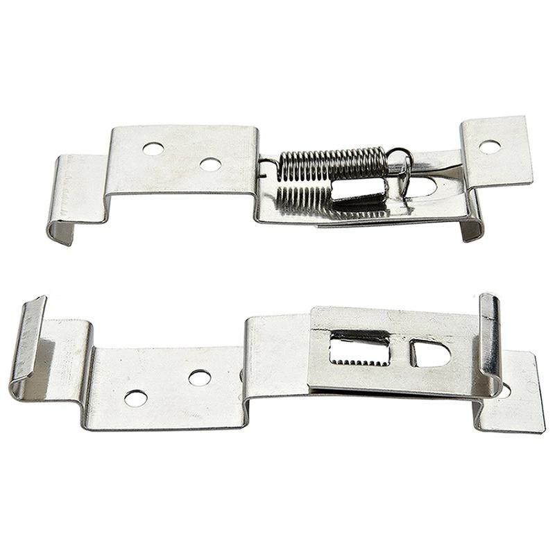 2 PCS Rectangular Car License Plate Spring Loaded Stainless Steel Bracket Cars Frame Holder Clamps Trailer Number Plate Clips
2 PCS Rectangular Car License Plate Spring Loaded Stainless Steel Bracket Cars Frame Holder Clamps Trailer Number Plate Clips