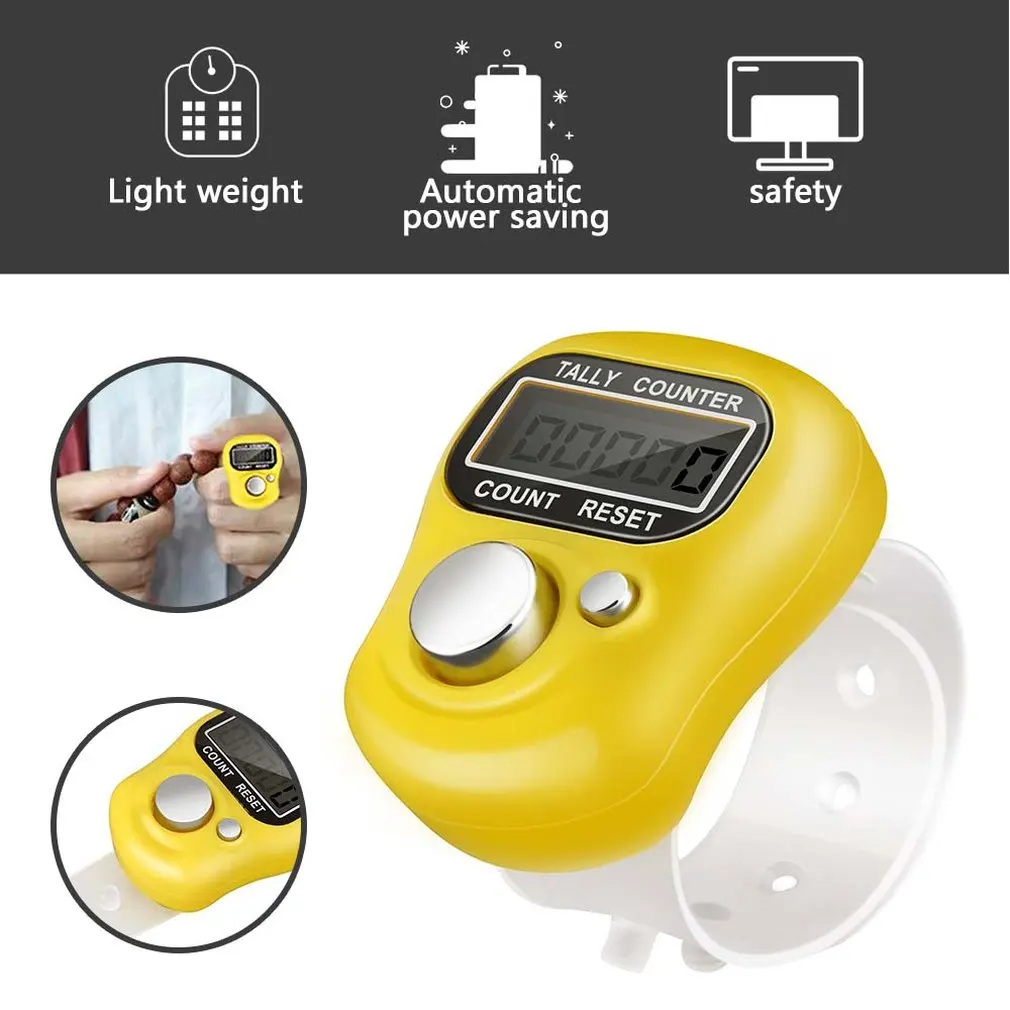 5 Digit Electronic Digital Finger Ring Tally Counter Hand Held Knitting Row Counter Clicker NEW Mini Point Marker Counter LCD
5 Digit Electronic Digital Finger Ring Tally Counter Hand Held Knitting Row Counter Clicker NEW Mini Point Marker Counter LCD