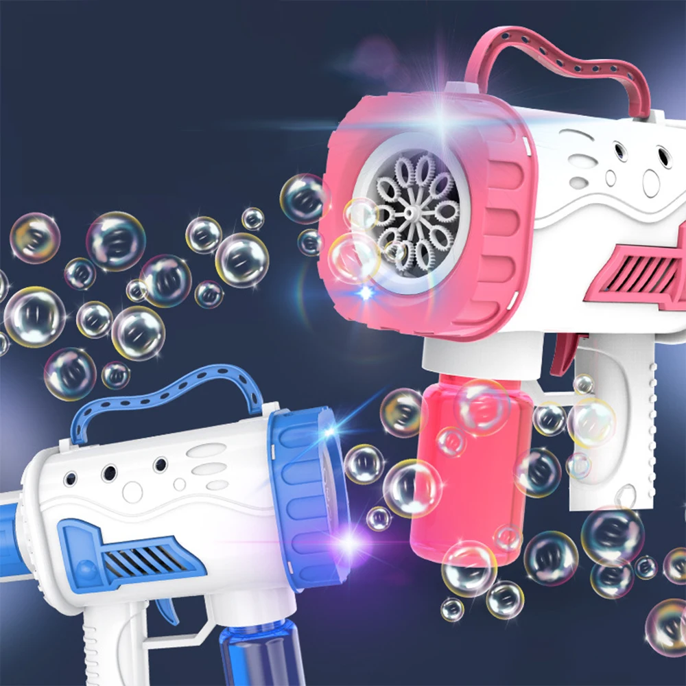10 Hole Bazooka Flashing Light Music Automatic Bubble Gun Summer Blowing Bubble Soap Water Bubble Gun Children Gift Outdoor Toy
10 Hole Bazooka Flashing Light Music Automatic Bubble Gun Summer Blowing Bubble Soap Water Bubble Gun Children Gift Outdoor Toy
