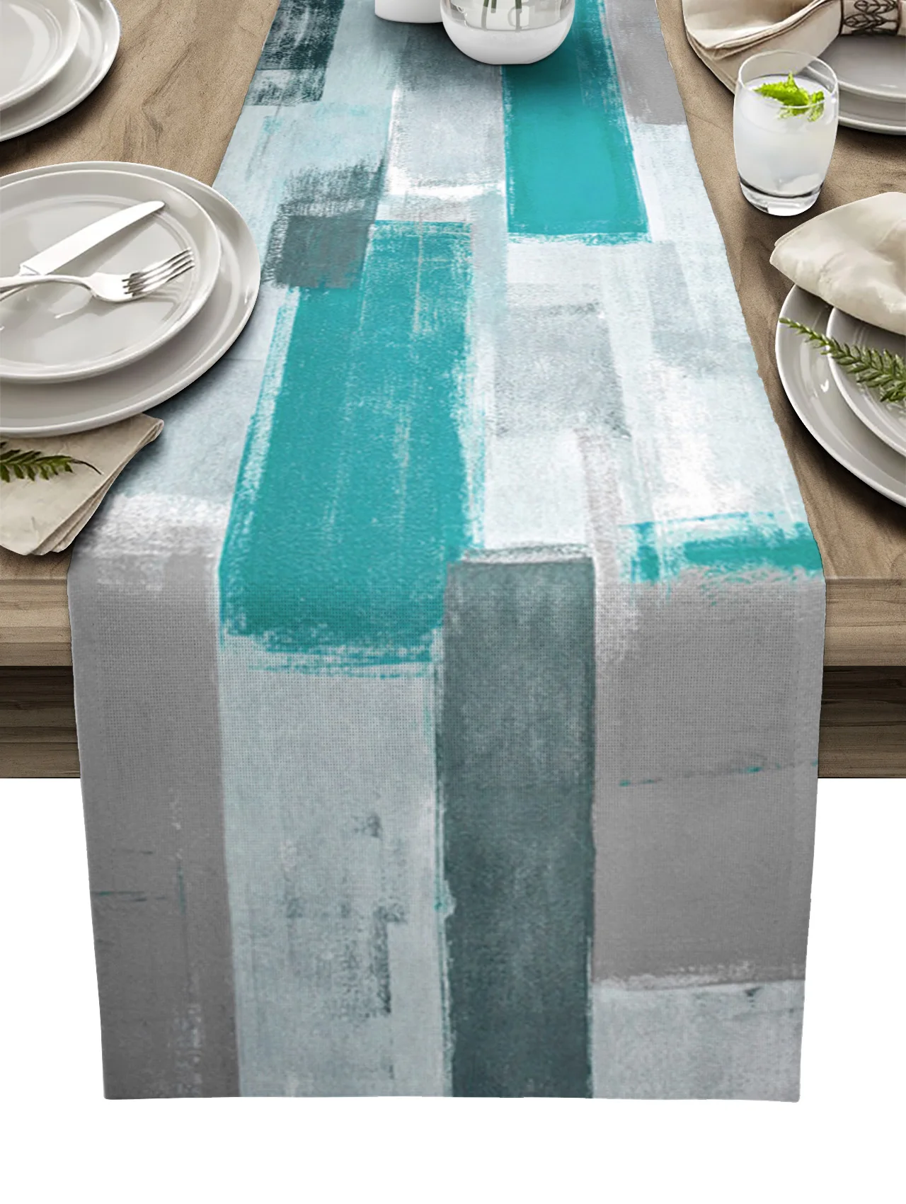 Oil Painting Abstract Geometric Aqua Table Runner Wedding Party Dining Table Cover Cloth Placemat Napkin Home Kitchen Decoration
Oil Painting Abstract Geometric Aqua Table Runner Wedding Party Dining Table Cover Cloth Placemat Napkin Home Kitchen Decoration