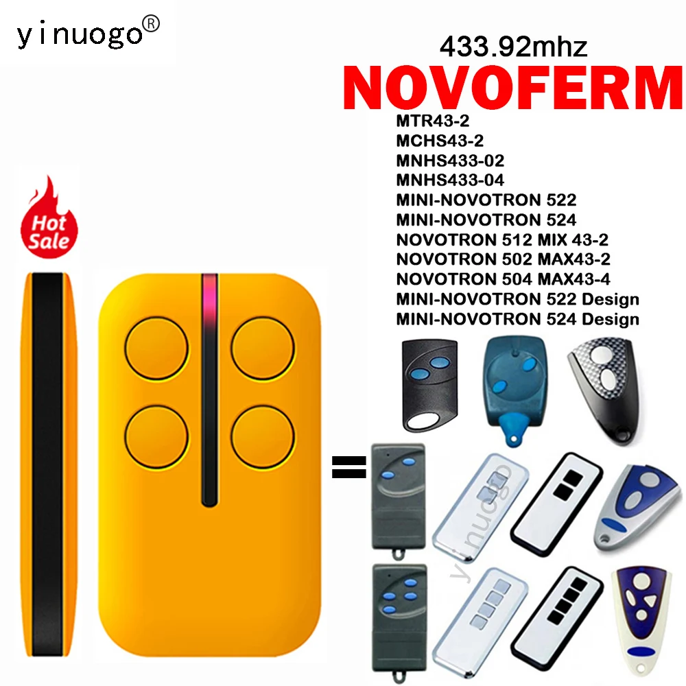 NOVOFERM NOVOTRON 512 MIX 43-2 502 MAX 43-2 504 MAX 43-4 Garage Door Opener Remote Control Electric Gate Replacement 433.92mhz
NOVOFERM NOVOTRON 512 MIX 43-2 502 MAX 43-2 504 MAX 43-4 Garage Door Opener Remote Control Electric Gate Replacement 433.92mhz
