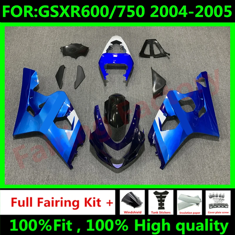 Новый комплект обтекателей для мотоцикла ABS Подходит для GSXR600 750 04 05 GSXR 600 GSX-R750 K4 2004 2005 полный комплект обтекателей синий белый
Новый комплект обтекателей для мотоцикла ABS Подходит для GSXR600 750 04 05 GSXR 600 GSX-R750 K4 2004 2005 полный комплект обтекателей синий белый