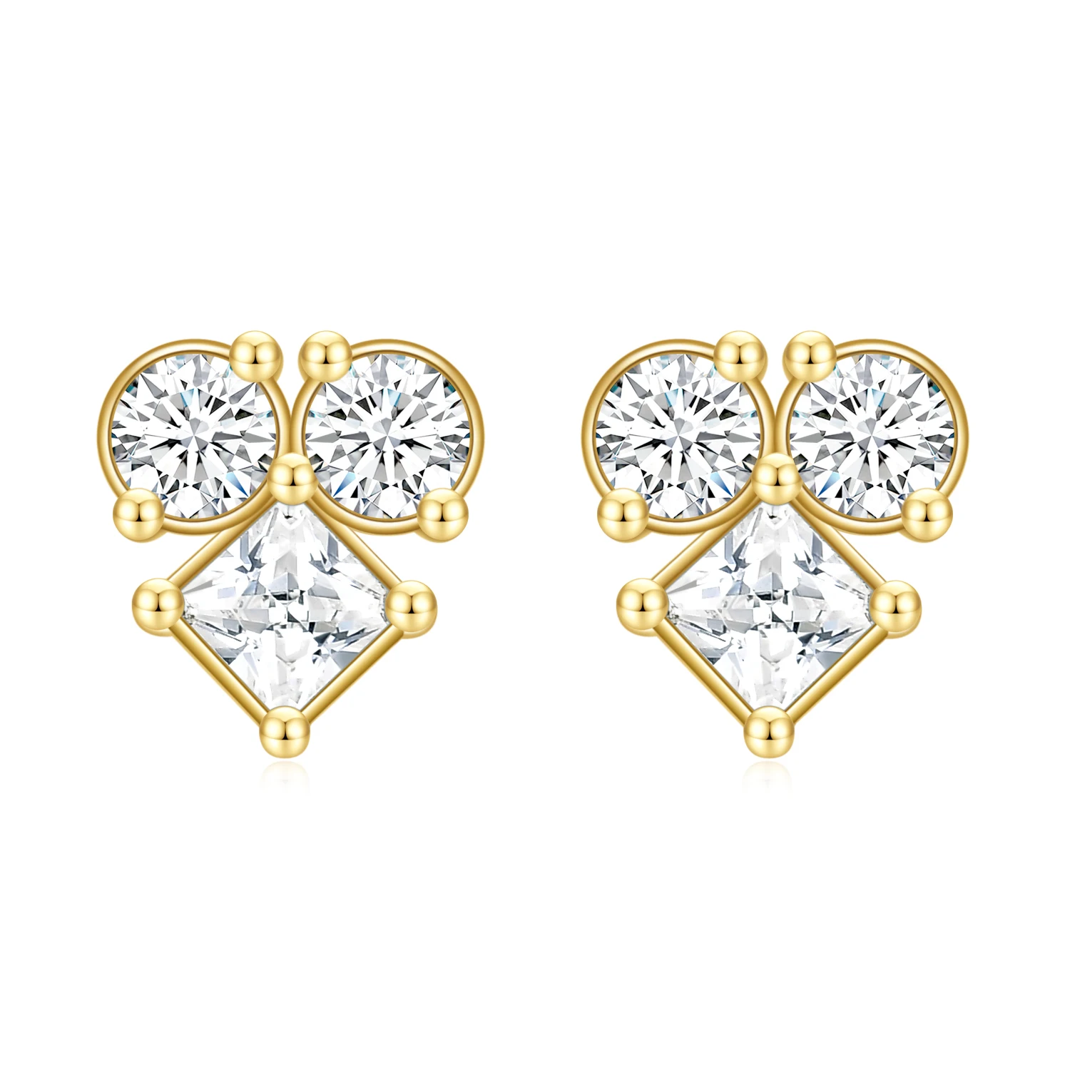 GEM'S BALLET 925 Silver 585 14K 10K 18K Gold Moissanite Earrings 1.0TCW Colorless Sparkly Moissanite Studs Earrings For Women
GEM'S BALLET 925 Silver 585 14K 10K 18K Gold Moissanite Earrings 1.0TCW Colorless Sparkly Moissanite Studs Earrings For Women