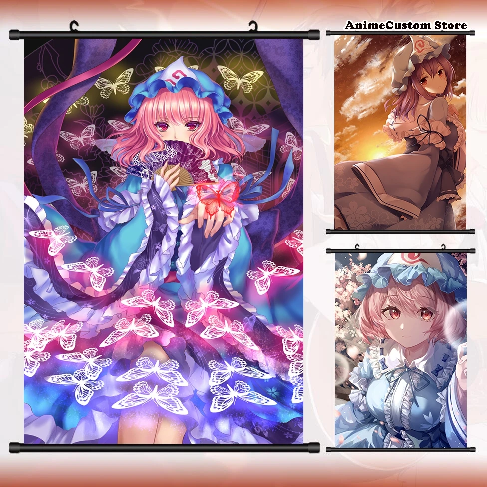 Аниме проект Touhou, Saigyouji Yuyuko, мультяшный настенный свиток, настенный постер, подвесная картина, постер, Декор, косплей, художественный подарок
Аниме проект Touhou, Saigyouji Yuyuko, мультяшный настенный свиток, настенный постер, подвесная картина, постер, Декор, косплей, художественный подарок