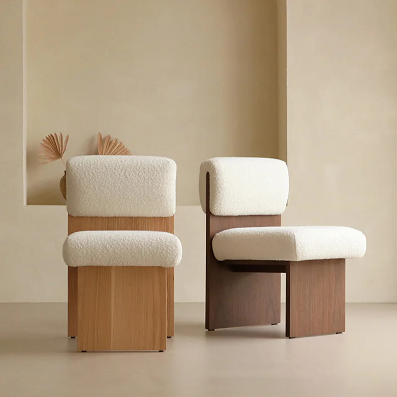 Japanese-style Solid Wood Leisure Dining Chair Home Single Lamb Velvet Book Chair Alpaca Chair Retro Makeup Chair
Japanese-style Solid Wood Leisure Dining Chair Home Single Lamb Velvet Book Chair Alpaca Chair Retro Makeup Chair