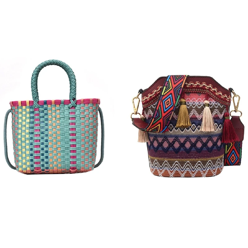 NEW-Fashion Summer Beach Bag Color Straw Bag Lady Travel Mobile Handbag & Women's Straw Woven Shoulder Messenger Bag Red
NEW-Fashion Summer Beach Bag Color Straw Bag Lady Travel Mobile Handbag & Women's Straw Woven Shoulder Messenger Bag Red