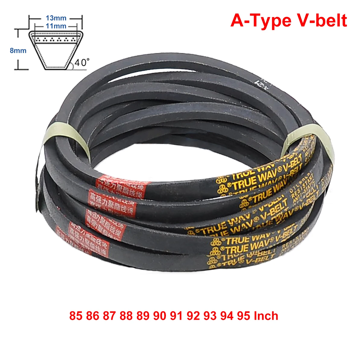 

A Type V-belt Triangle Belt A-85/86/87/88/89/90/91/92/93/94/95 inches Industrial Agricultural Equipment Transmission Belt