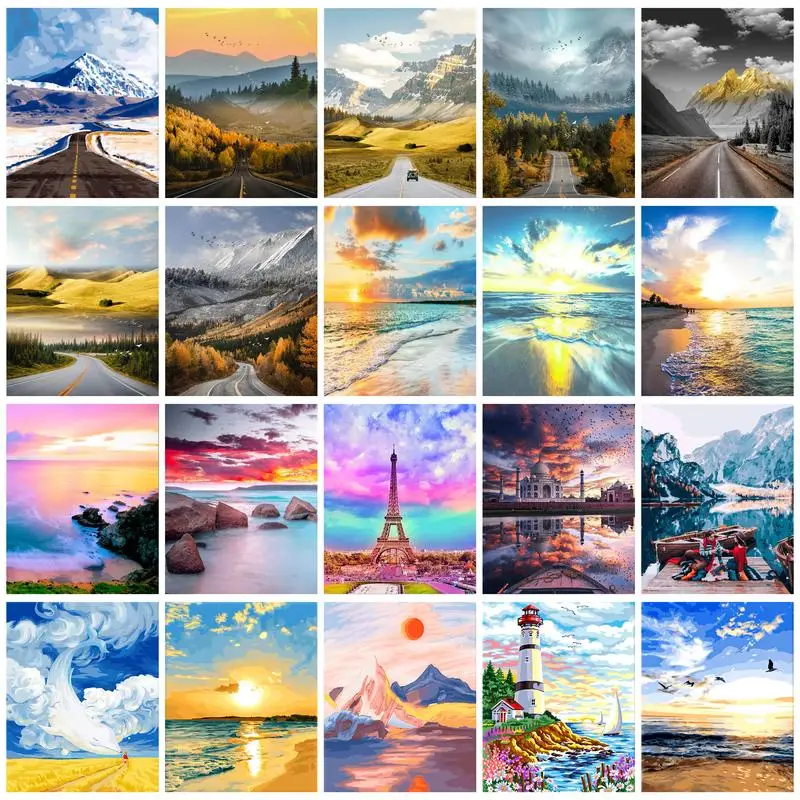 GATYZTORY Modern Paint by Numbers Sea Crafts Canvas Painting Highway Scenery Acrylic Paint Unique Gift Home Decoration
GATYZTORY Modern Paint by Numbers Sea Crafts Canvas Painting Highway Scenery Acrylic Paint Unique Gift Home Decoration