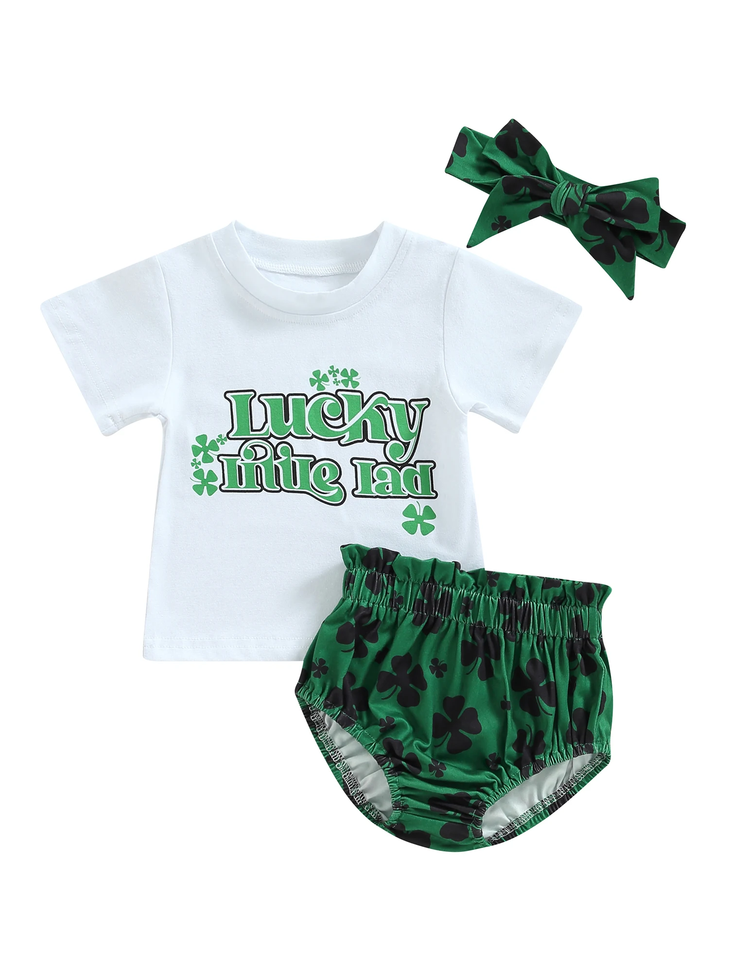 Infant Baby Boy Girl St Patrick s Easter Outfit Short Sleeve Bunny Romper Bodysuit Shirt Top Shorts Headband 3PCS Clothes
Infant Baby Boy Girl St Patrick s Easter Outfit Short Sleeve Bunny Romper Bodysuit Shirt Top Shorts Headband 3PCS Clothes