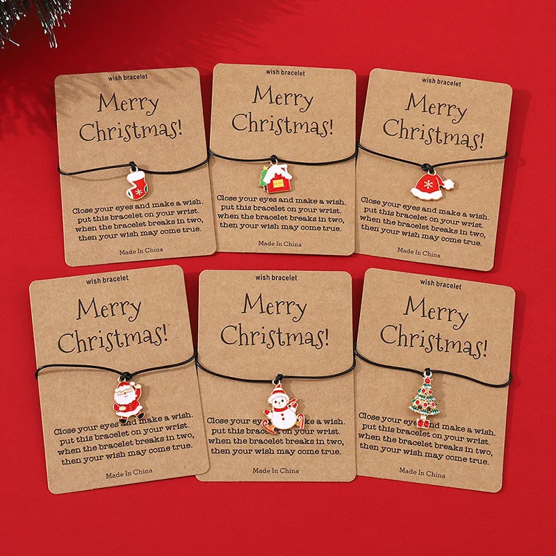 Minimalist Santa Snowman Couple Bracelet for Women Men Fashion Red Hat Pendant Bracelet Christmas Theme Wish Paper Card Jewelry
Minimalist Santa Snowman Couple Bracelet for Women Men Fashion Red Hat Pendant Bracelet Christmas Theme Wish Paper Card Jewelry