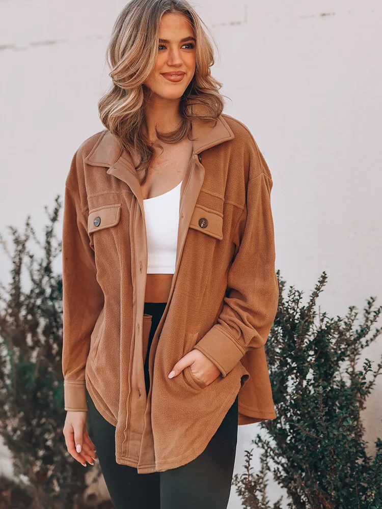 WYBLZ Spring Autumn Long Jacket Women Winter Plush Coat Warm Shirt Jacket Female Button Fleece Coat Jackets For Women 2022 Trend
WYBLZ Spring Autumn Long Jacket Women Winter Plush Coat Warm Shirt Jacket Female Button Fleece Coat Jackets For Women 2022 Trend