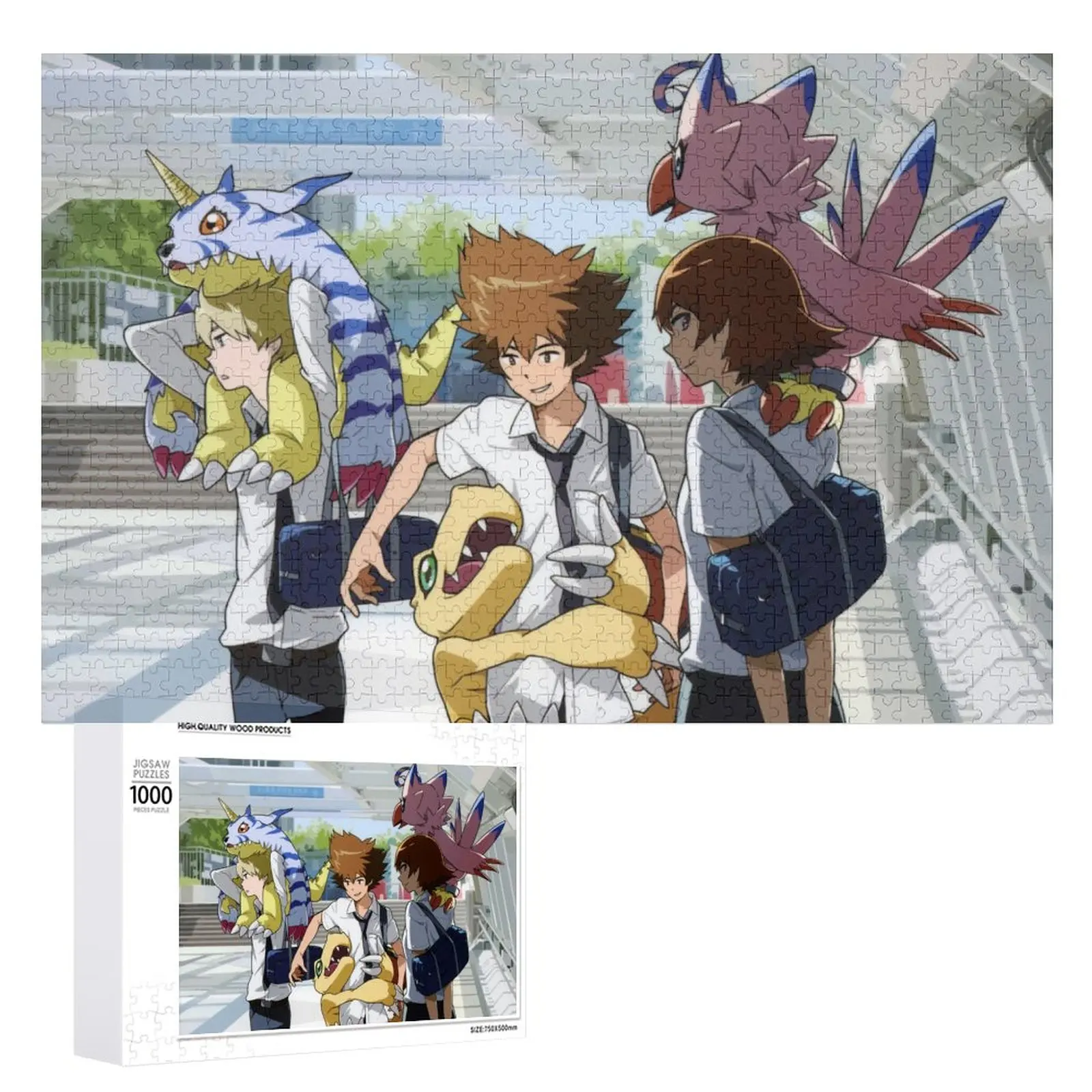 300/500/1000 pieces Bandai Japanese anime digital monster Puzzle Digimon Puzzle Adult children educational toy Diy fun game
300/500/1000 pieces Bandai Japanese anime digital monster Puzzle Digimon Puzzle Adult children educational toy Diy fun game