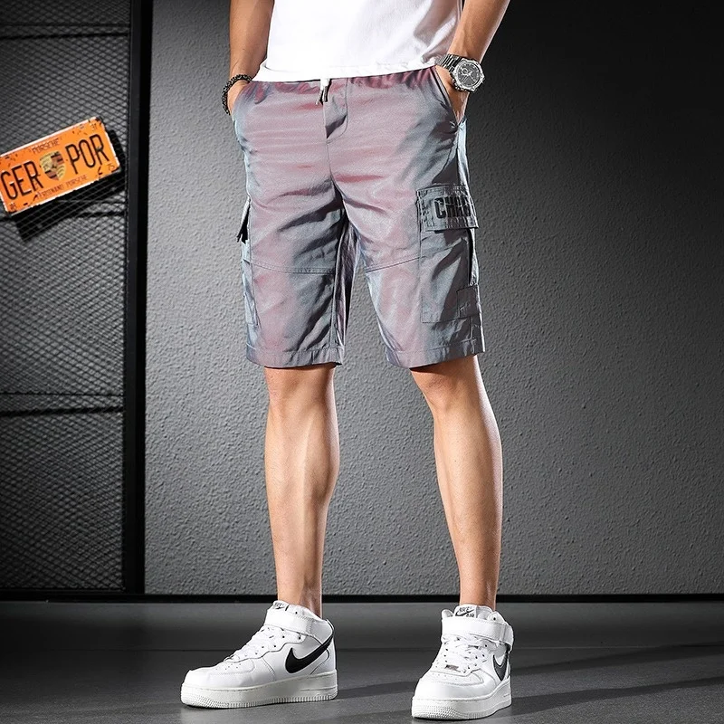Reflective Dazzle Color Shorts Men 2023 Summer Thin Joggers Casual Streetwear Drawstring Knee Length Cargo Pants
Reflective Dazzle Color Shorts Men 2023 Summer Thin Joggers Casual Streetwear Drawstring Knee Length Cargo Pants