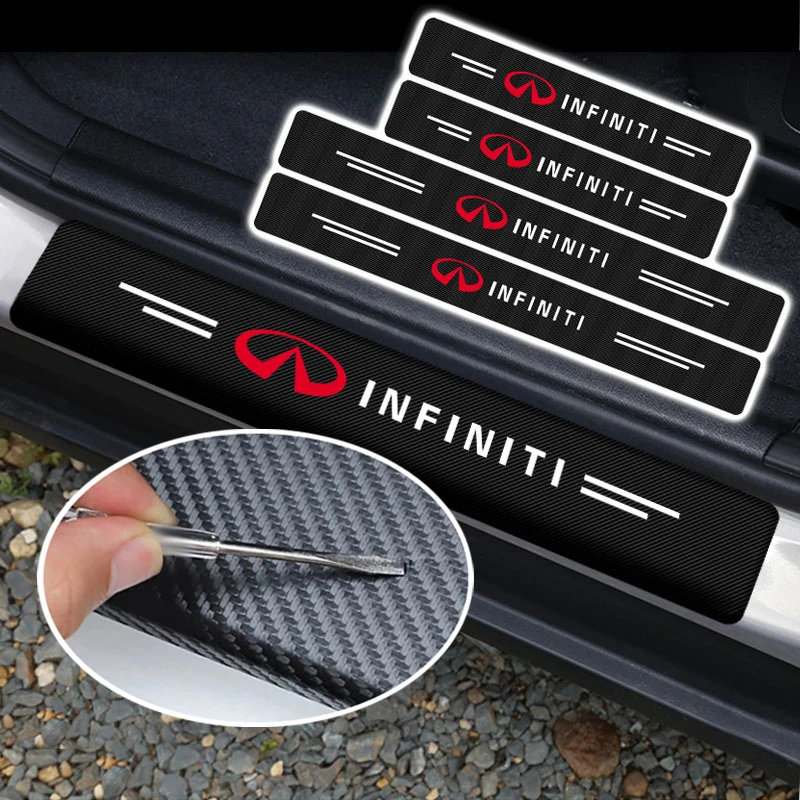 4 pcs Car Door Threshold Stickers Carbon Fiber Protect Decors Auto Sills Decals for Infiniti FX35 Q50 Q30 ESQ QX50 QX60 QX70 EX
4 pcs Car Door Threshold Stickers Carbon Fiber Protect Decors Auto Sills Decals for Infiniti FX35 Q50 Q30 ESQ QX50 QX60 QX70 EX