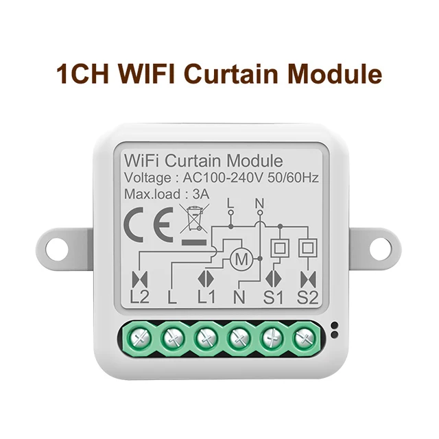 Wifi Curtain Switch Work With Alexa Google Home 1/2 Gang Tuya Wifi Curtain Module For Roller Shutter Electric Motor Smart Switch
Wifi Curtain Switch Work With Alexa Google Home 1/2 Gang Tuya Wifi Curtain Module For Roller Shutter Electric Motor Smart Switch