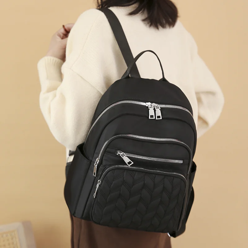 Casual Oxford Backpack Women Waterproof School Bag Quality Ladies Travel Bag Solid Color Multiple Pockets Backpack Female
Casual Oxford Backpack Women Waterproof School Bag Quality Ladies Travel Bag Solid Color Multiple Pockets Backpack Female