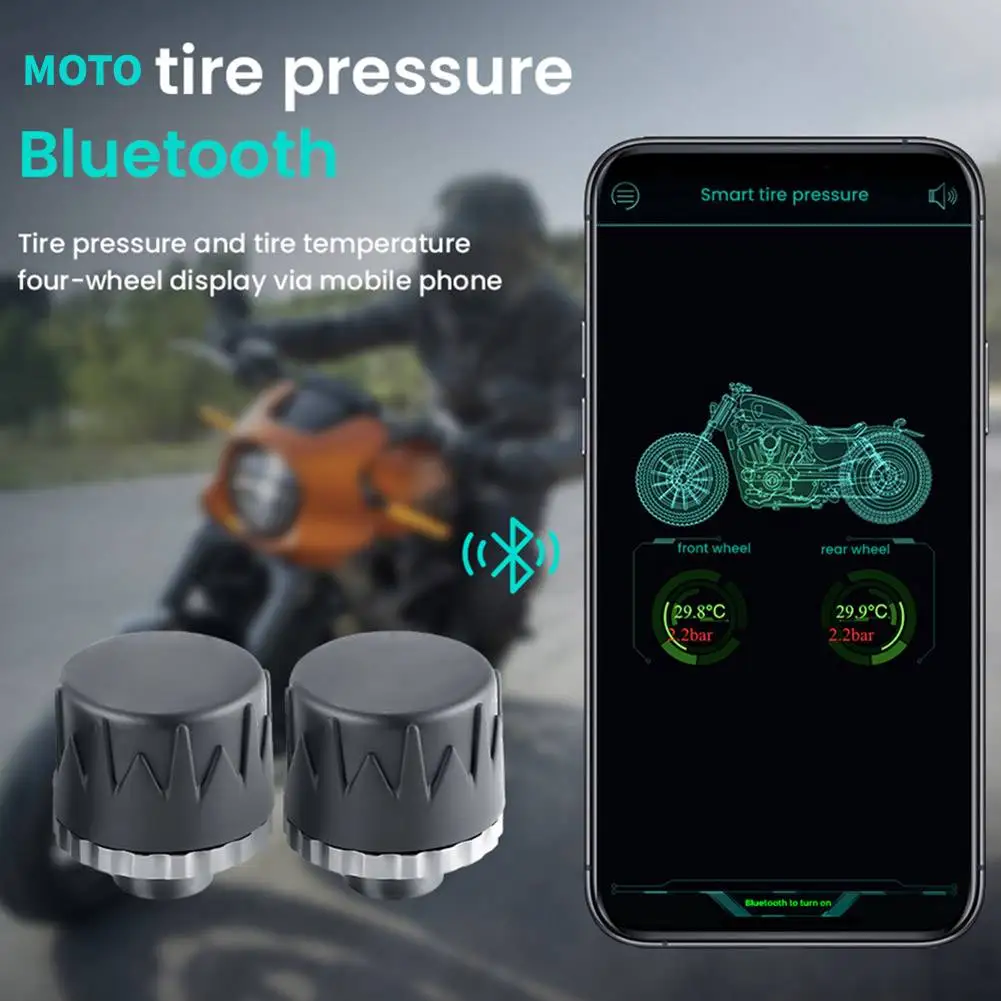 New TPMS Bluetooth Motorcycle Tire Pressure Monitoring Tyre Temperature Alarm System With 2 External Sensors For IPhone Andriod
New TPMS Bluetooth Motorcycle Tire Pressure Monitoring Tyre Temperature Alarm System With 2 External Sensors For IPhone Andriod